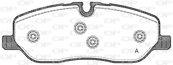 OPEN PARTS Комплект тормозных колодок, дисковый тормоз BPA1158.00